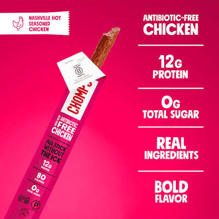 Chomps Antibiotic Free Nashville Hot Chicken Meat Stick, 1.15 oz.