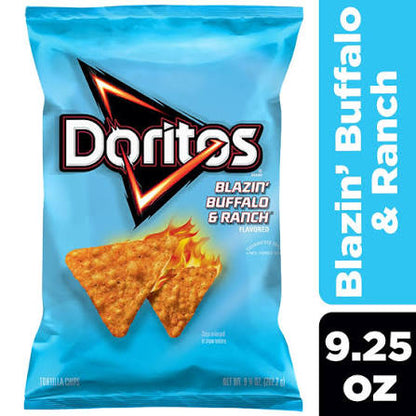 Doritos Blazin' Buffalo & Ranch Flavored Tortilla Chips, 9.25 oz.