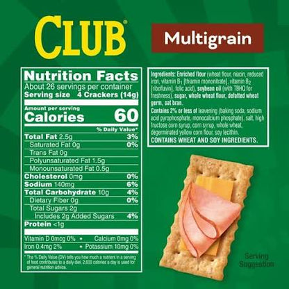 Club Crackers Multigrain, 12.7 oz.
