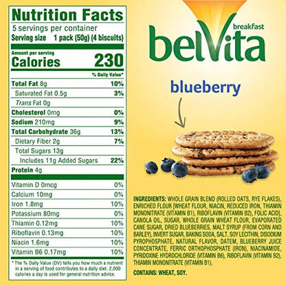 belVita Crunchy Blueberry Breakfast Biscuits, 8.8 oz.