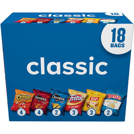 Frito-Lay Classic Mix Variety Pack, 1 oz Bags, 18 ct.