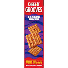 Cheez-It Grooves Loaded Nacho Crunchy Snack Crackers, 9 oz.