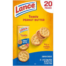 Lance Toasty Peanut Butter Sandwich Crackers, 20 ct.