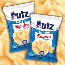 Utz Ripples Original Potato Chips Party Size, 12.5 oz.
