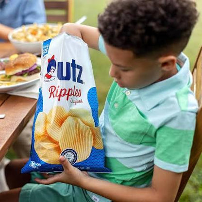 Utz Ripples Original Potato Chips Party Size, 12.5 oz.