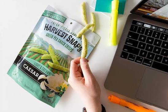 Harvest Snaps Lightly Creamy Caesar Baked Green Pea Snacks, 3.3 oz.