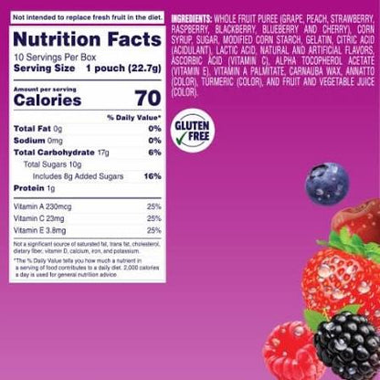 Welch's Berries 'N Cherries Fruit Snacks, 10 ct.