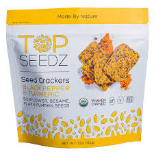 Top Seedz Black Pepper Turmeric Crackers, 5 oz.