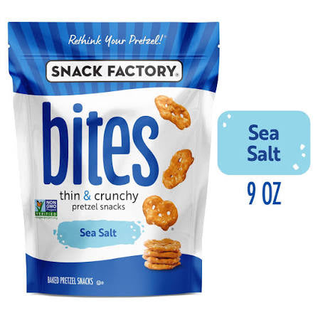 Snack Factory Sea Salt Thin & Crunchy Baked Pretzel Snacks, 9 oz.