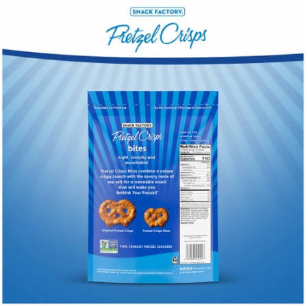 Snack Factory Sea Salt Thin & Crunchy Baked Pretzel Snacks, 9 oz.