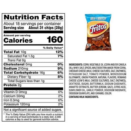Fritos Chili Cheese Flavored Corn Chips, 9.25 oz.