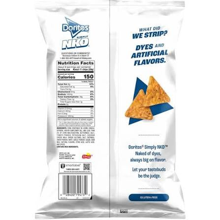 Doritos Simply NKD Cool Ranch Flavored Tortilla Chips, 9.25 oz.