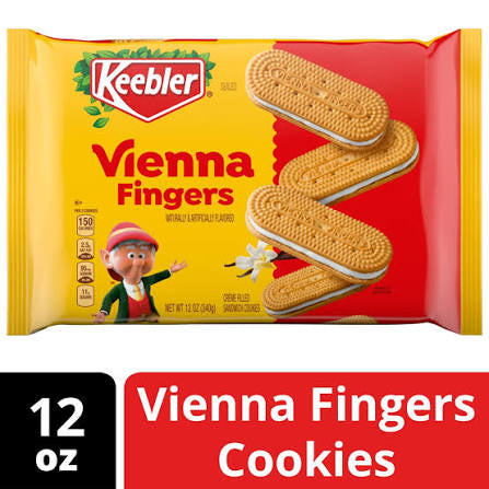 Keebler Vienna Fingers Sandwich Cookies with Creme Filling, 12 oz.