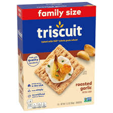Triscuit Roasted Garlic Crackers Family Size, 12.5 oz.