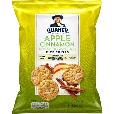 Quaker Apple Cinnamon Rice Crisps, 7.04 oz.
