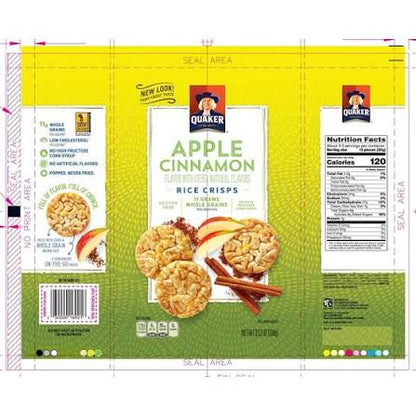 Quaker Apple Cinnamon Rice Crisps, 7.04 oz.