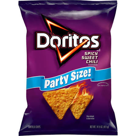 Doritos Spicy Sweet Chili Flavored Tortilla Chips Party Size, 14.5 oz.