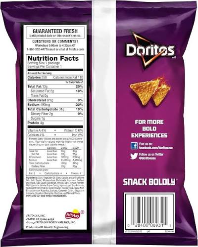 Doritos Spicy Sweet Chili Flavored Tortilla Chips Party Size, 14.5 oz.
