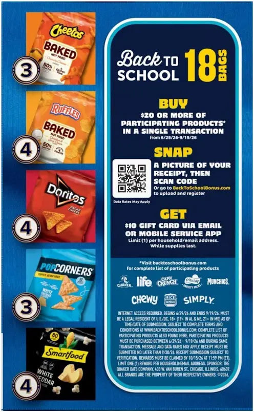 Frito-Lay Back to School Snacks Variety Pack, 14 oz.