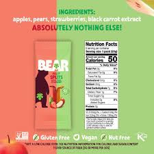 Bear Fruit Splits Apple, Pear & Strawberry, 3.5 oz.