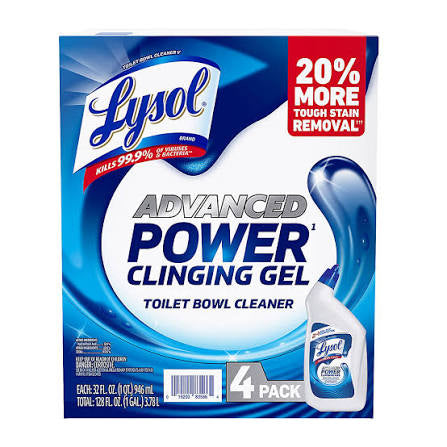 Lysol Advanced Toilet Bowl Cleaner, 32 fl. oz., 4-count