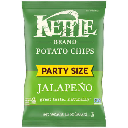 Kettle Brand Jalapeno Potato Chips Party Size, 13 oz.