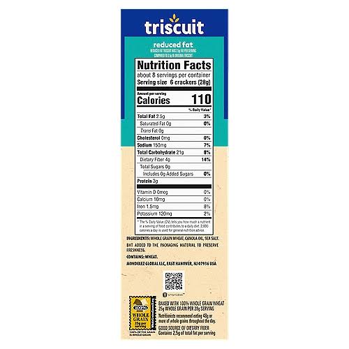 Triscuit Reduced Fat Crackers, 7.5 oz.