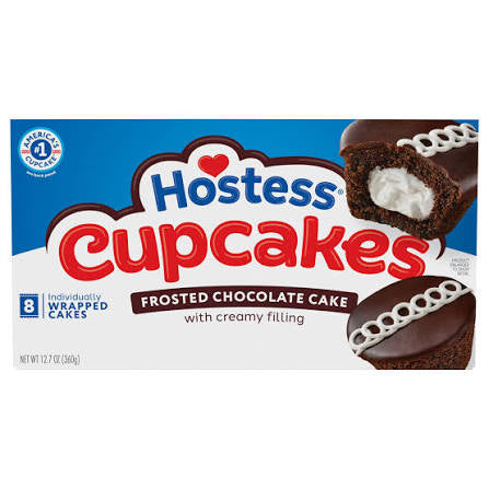 Hostess Frosted Chocolate Cake Cupcakes, 12.7 oz.