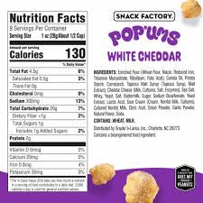 Snack Factory Pop'ums White Cheddar Baked Pretzel Snacks, 9 oz.