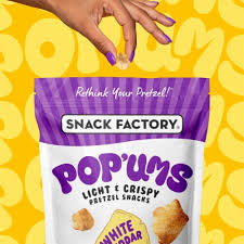 Snack Factory Pop'ums White Cheddar Baked Pretzel Snacks, 9 oz.