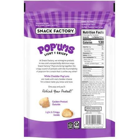Snack Factory Pop'ums White Cheddar Baked Pretzel Snacks, 9 oz.
