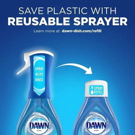 Dawn Platinum Plus Powerwash Fresh Dish Spray, 3 pk. (1 Starter Kit + 2 Refills), 64.5 fl. oz. Total