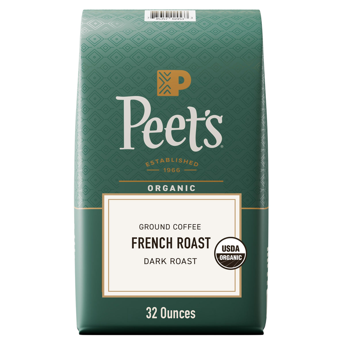 Peet's Organic Dark French Roast Ground Coffee, 32 oz.