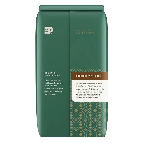 Peet's Organic Dark French Roast Ground Coffee, 32 oz.