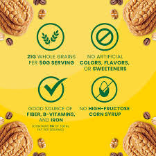 belVita Vanilla Mocha Breakfast Biscuits package panel with whole grain and ingredient highlights.