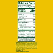 Nutrition facts panel for belVita Crunchy Vanilla Mocha Breakfast Biscuits.