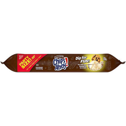 Side of Chips Ahoy! Chunky Cookies Party Size package.