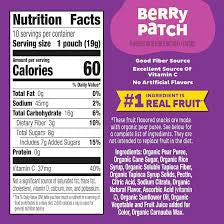 Annie's Organic Berry Patch Fruit Snacks nutrition facts and product information.
