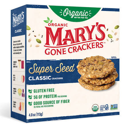 Mary's Gone Crackers Super Seed Classic Crackers, 18 oz. — front package view.
