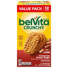 belVita Cinnamon Brown Sugar Crunchy Breakfast Biscuits Value Pack, 21.12 oz. — front package view.