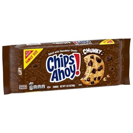 Chips Ahoy! Chunky Cookies Family Size, 18 oz. — front package view.