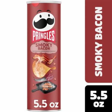 Pringles Smoky Bacon Potato Crisps, 5.5 oz. — additional product image 2.
