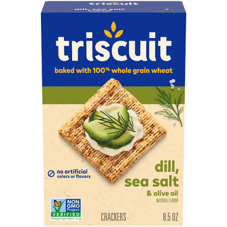 Triscuit Dill, Sea Salt & Olive Oil Crackers, 8.5 oz. — front package view.