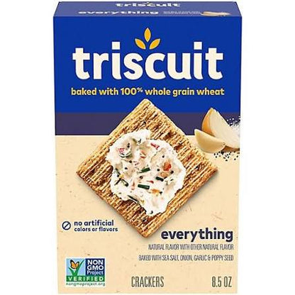 Triscuit Everything Crackers, 8.5 oz. — front package view.