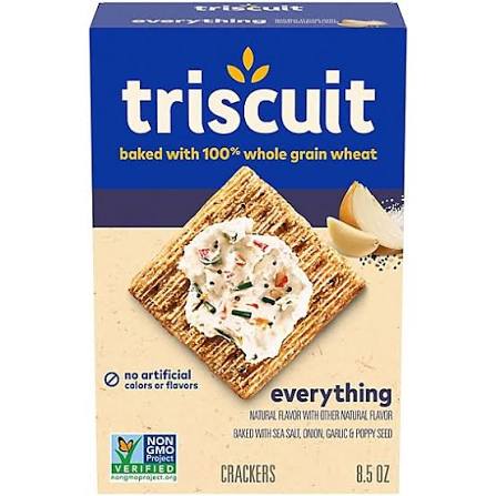 Triscuit Everything Crackers, 8.5 oz. — front package view.