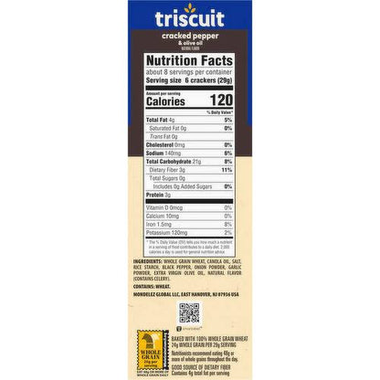 Triscuit Cracked Pepper & Olive Oil Crackers, 8.5 oz. — additional product image 3.