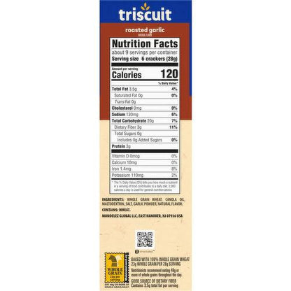 Triscuit Roasted Garlic Crackers, 8.5 oz. — additional product image 3.