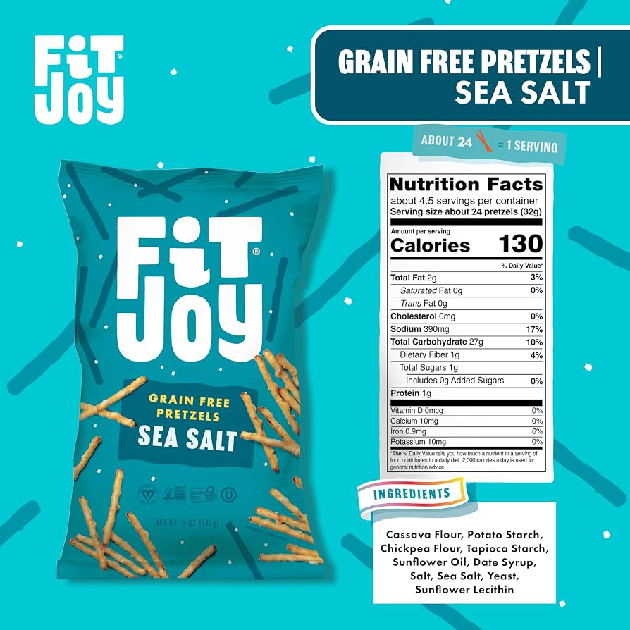 FitJoy Grain Free Sea Salt Pretzels, 5 oz. — additional product image 5.