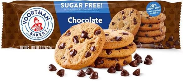 Voortman Bakery Zero Sugar Chocolate Chip Cookies, 8 oz. — additional product image 2.