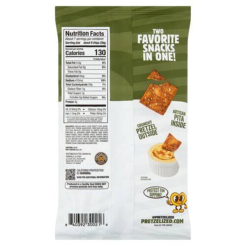 Pretzelized Snacks Mediterranean Herb Pretzel Pita Chips, 7 oz. — additional product image 2.